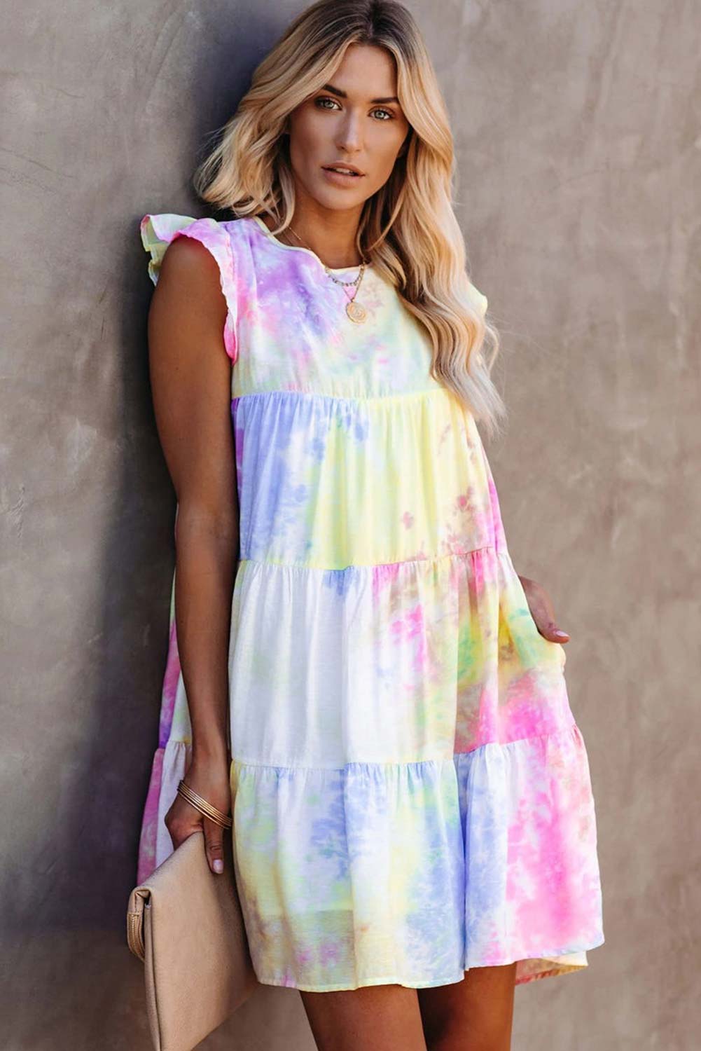 tie dye babydoll dress