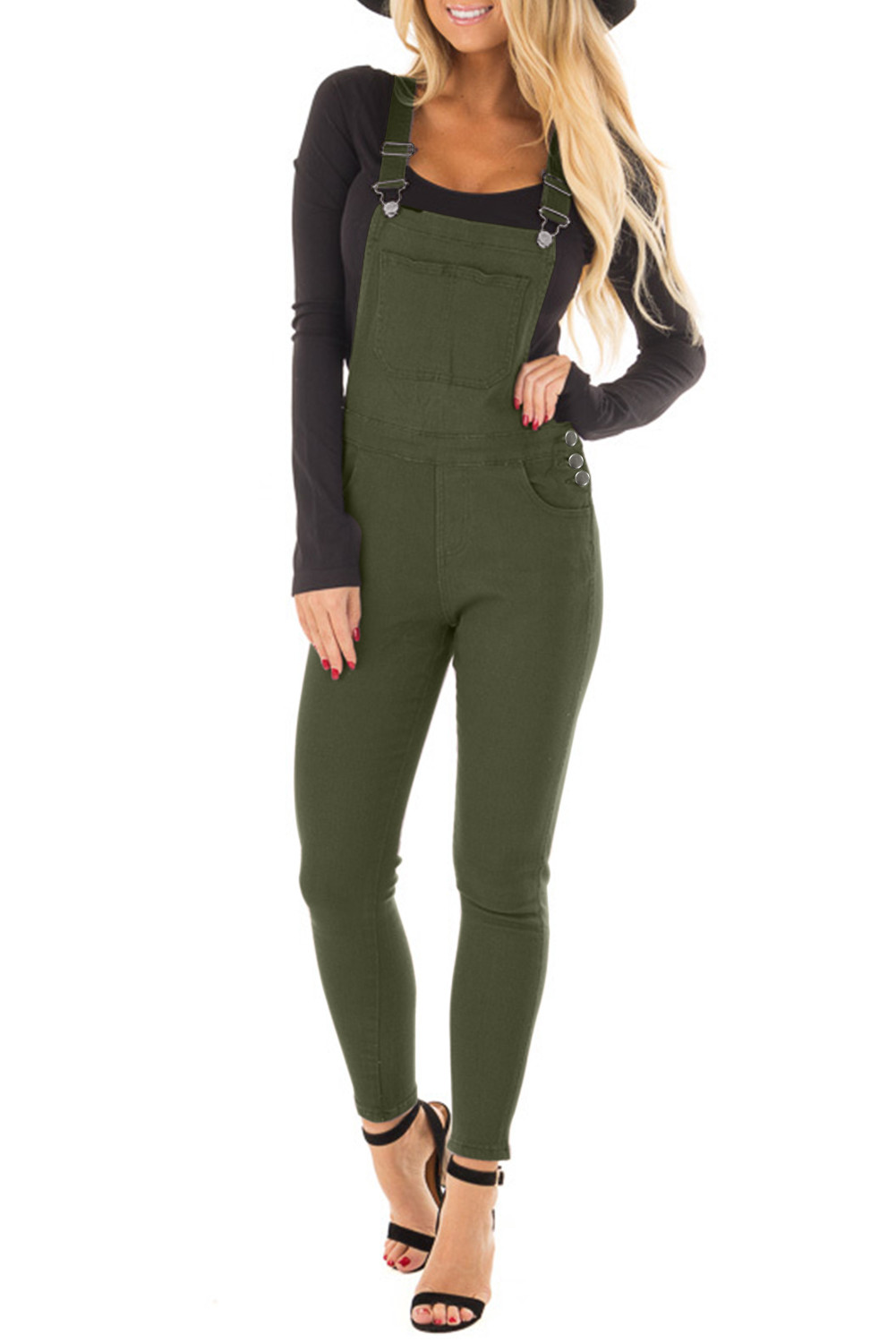 Wholesale Jeans, Cheap Army Green Denim Overall for Women Online