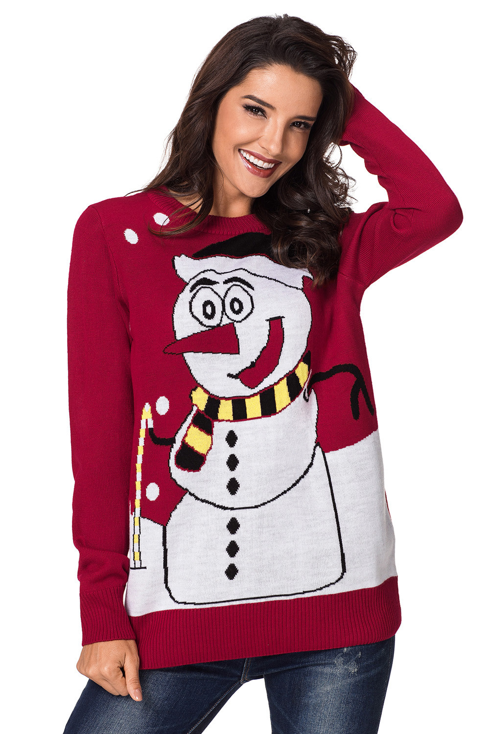 snowman sweater women's