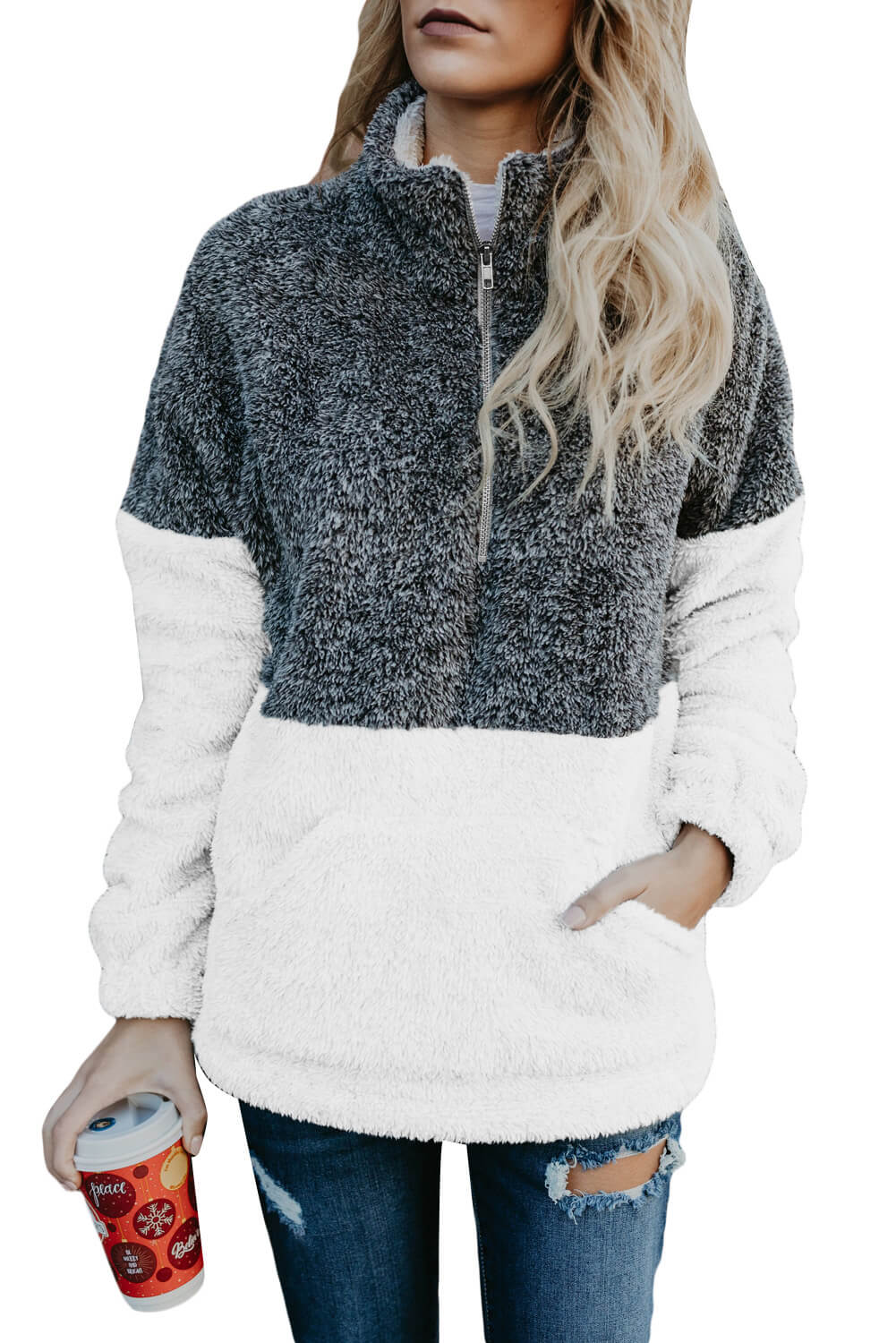 fluffy fleece sweatshirt