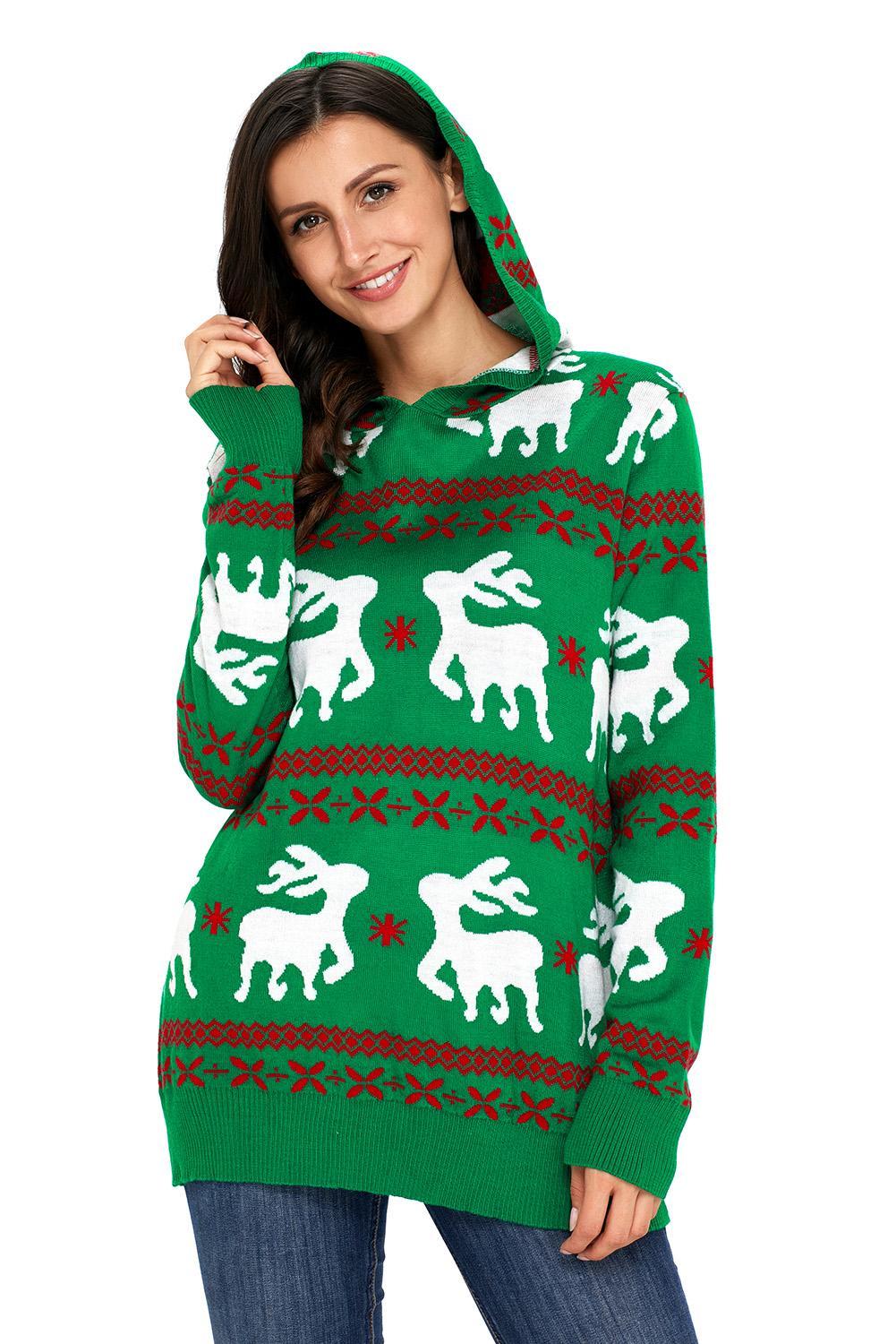 holiday time reindeer sweater