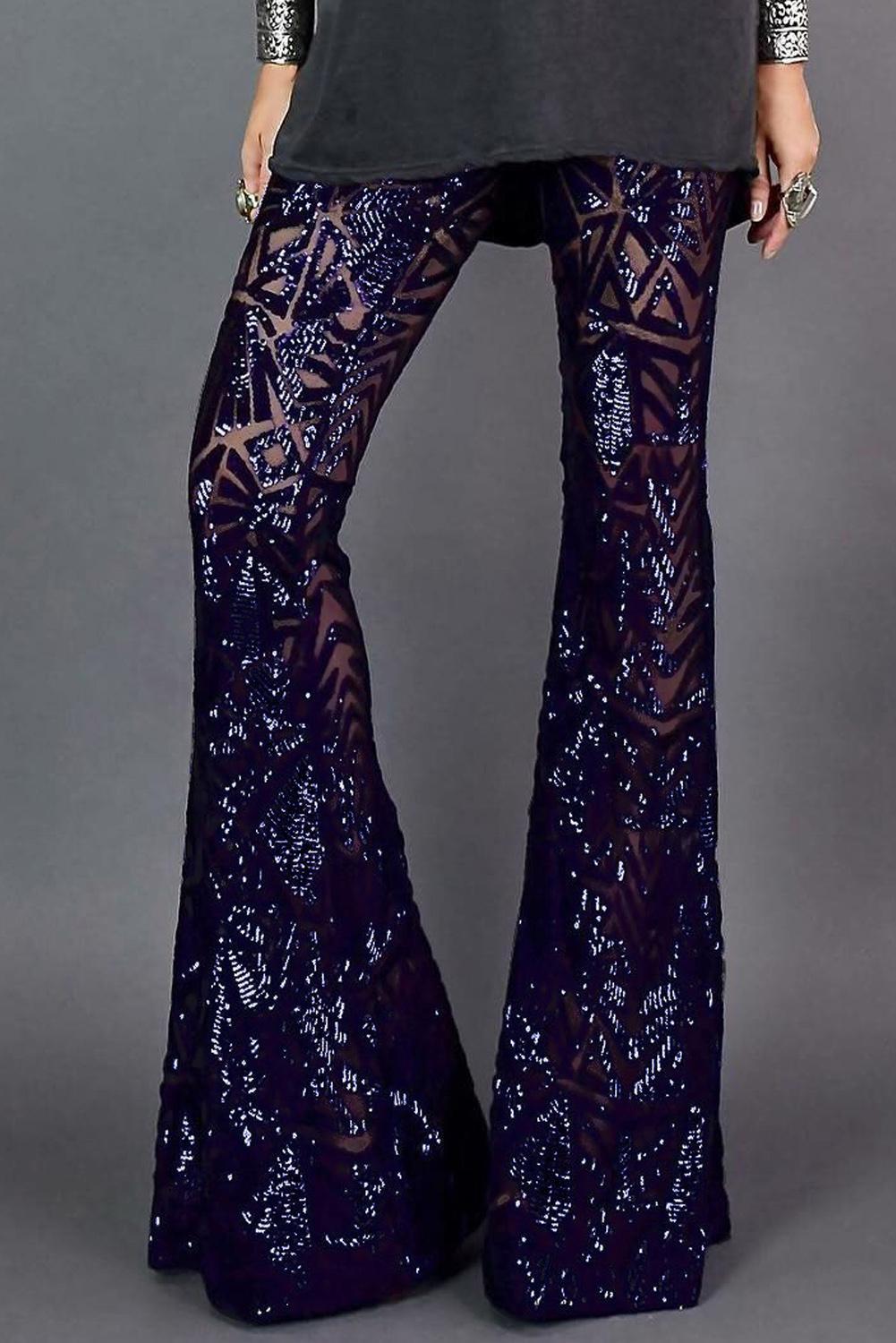 Lace Sequin Bell Bottoms, Lace Bell Bottoms, Sequin Bell 