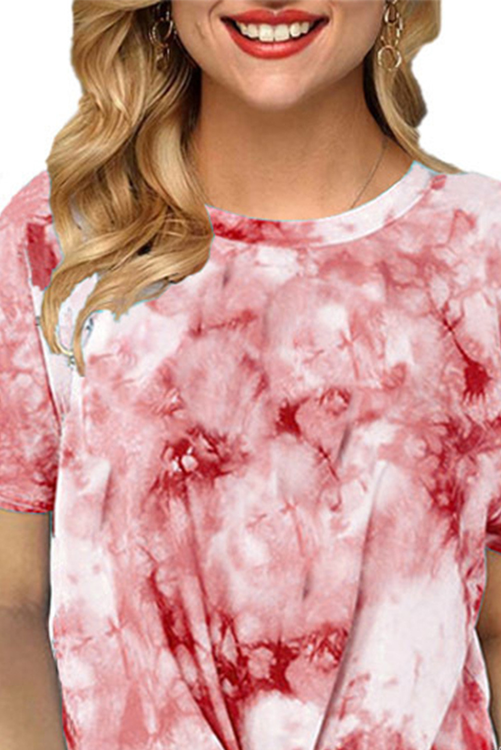 Wholesale Push it production, Cheap Red Tie Dye Casual Tshirt Online