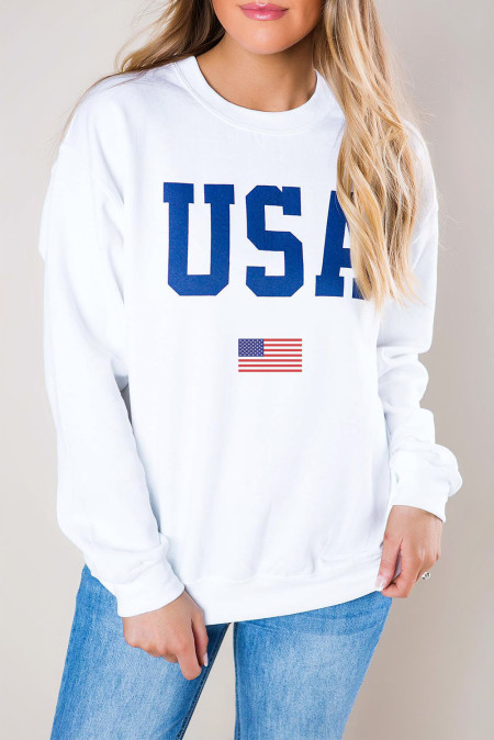 Wholesale Push it production, Cheap White USA Sweatshirt Online