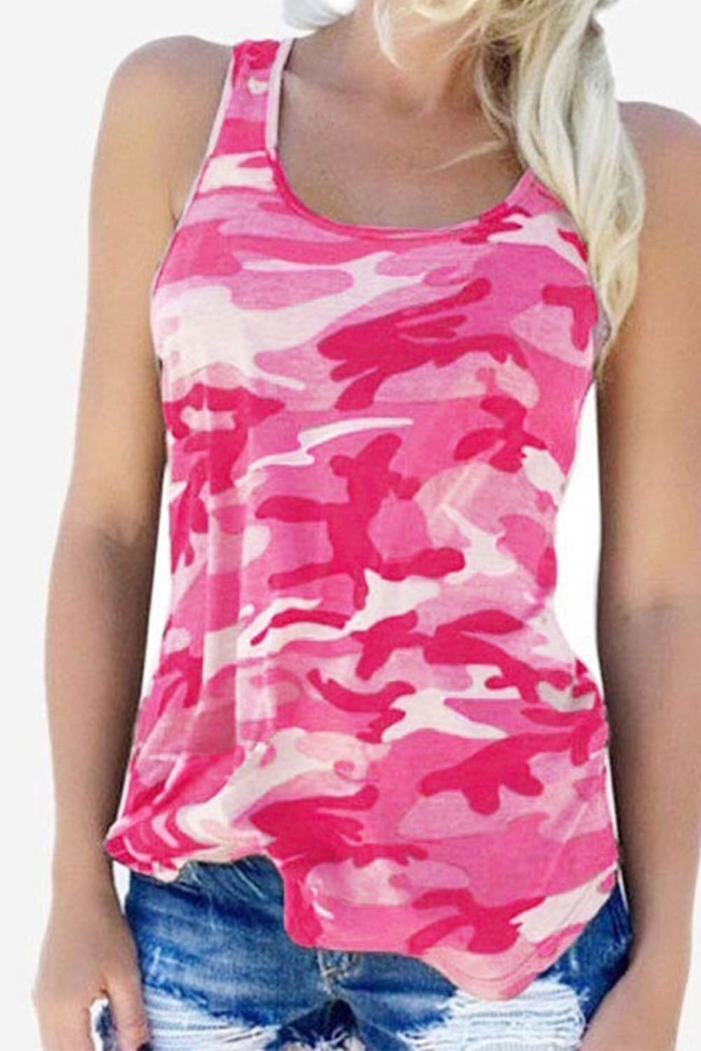 Wholesale Push It Production Cheap Pink Army Camo Camouflage Tank Top   E8595b567e8a522a 