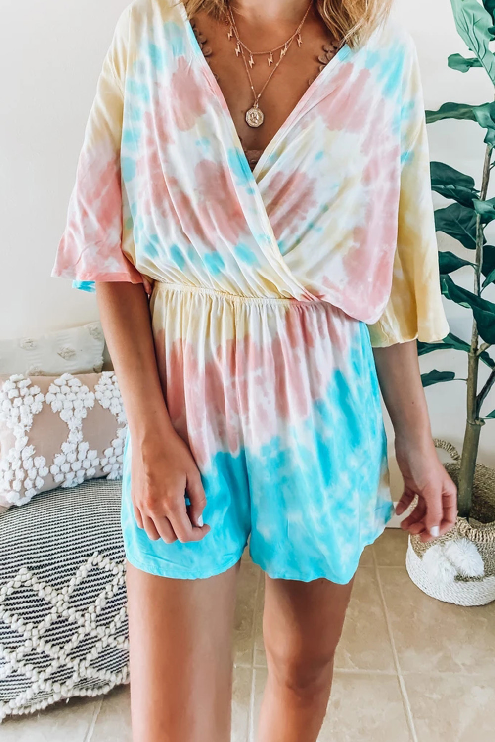 always chic baby blue belted culotte jumpsuit