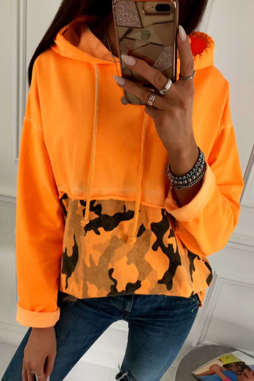 nike orange camo hoodie