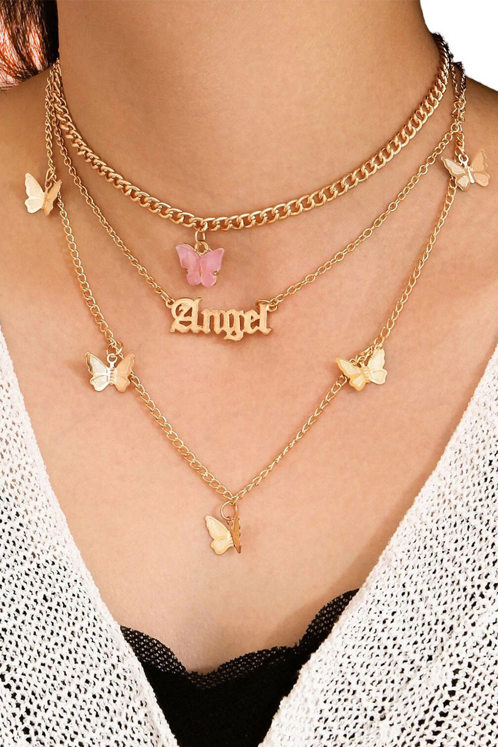Download Wholesale Jewelry, Cheap Layered Letter & Butterfly Charm ...
