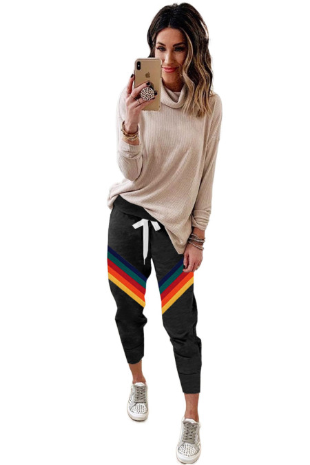 rainbow jogging pants