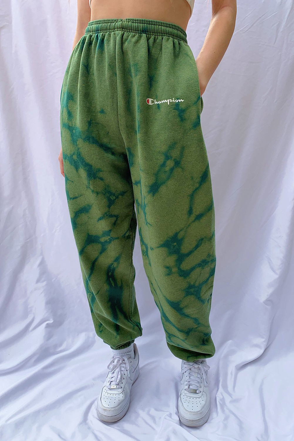 Wholesale Push it production, Cheap Green Vintage Tie Dye Sweatpants Online