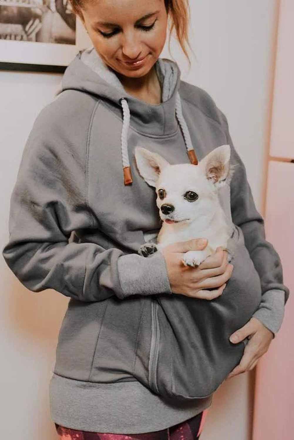 US8.98 Gray Pet Carrier Hoodie Wholesale Online