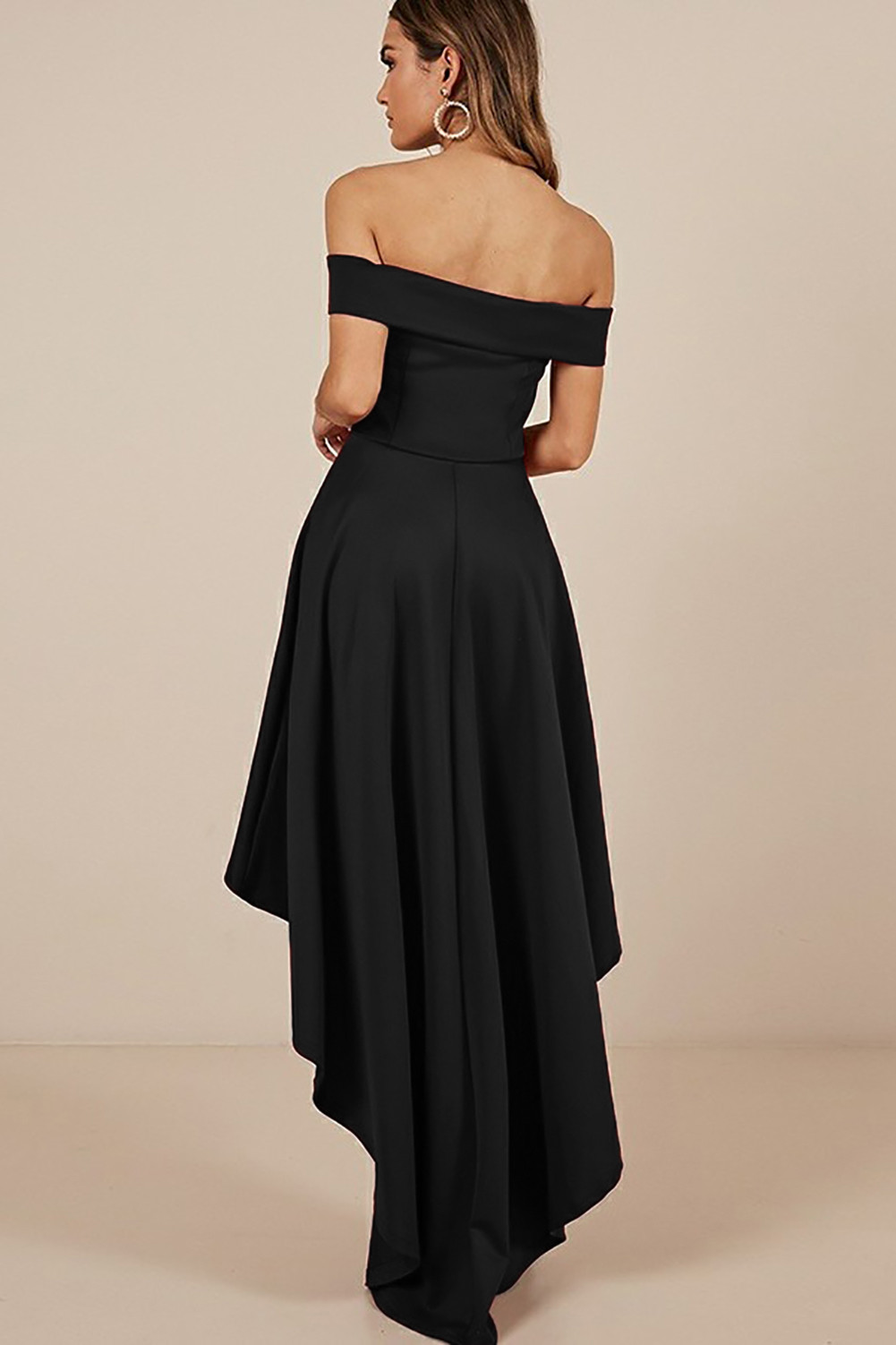 high low off the shoulder