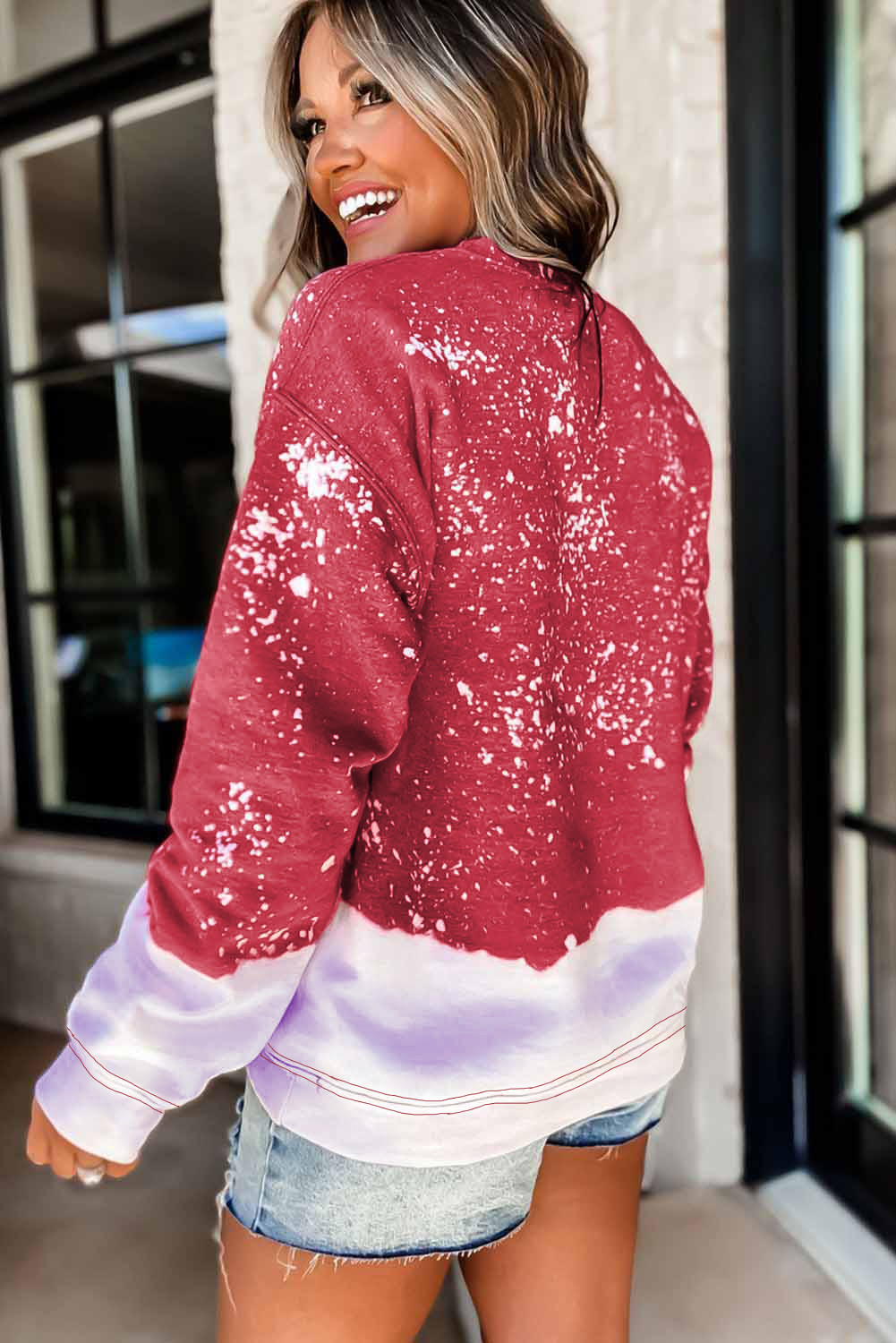 womens bleached sweatshirt