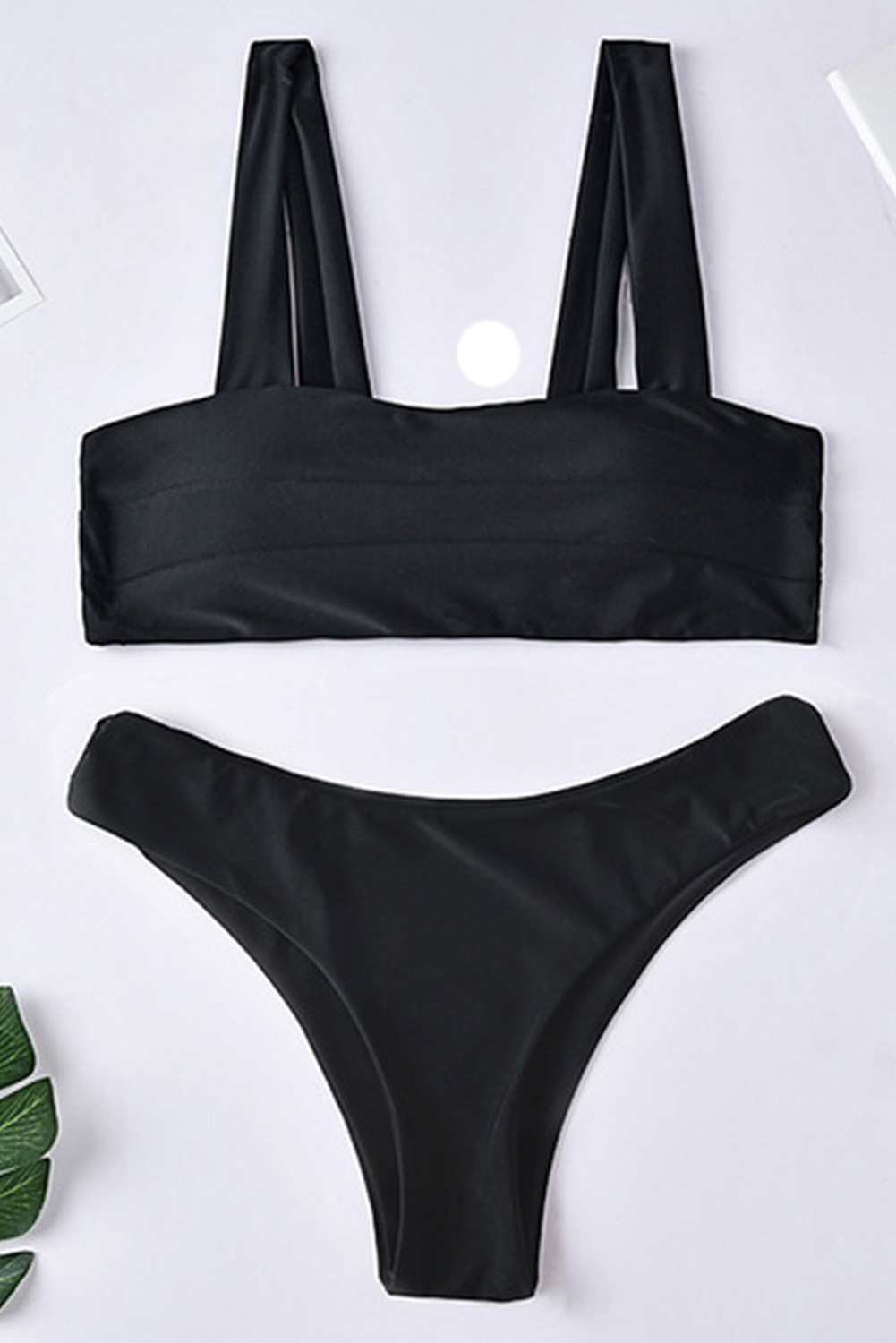 Wholesale Other Category, Cheap Black Wide Straps Padded Bandeau High ...